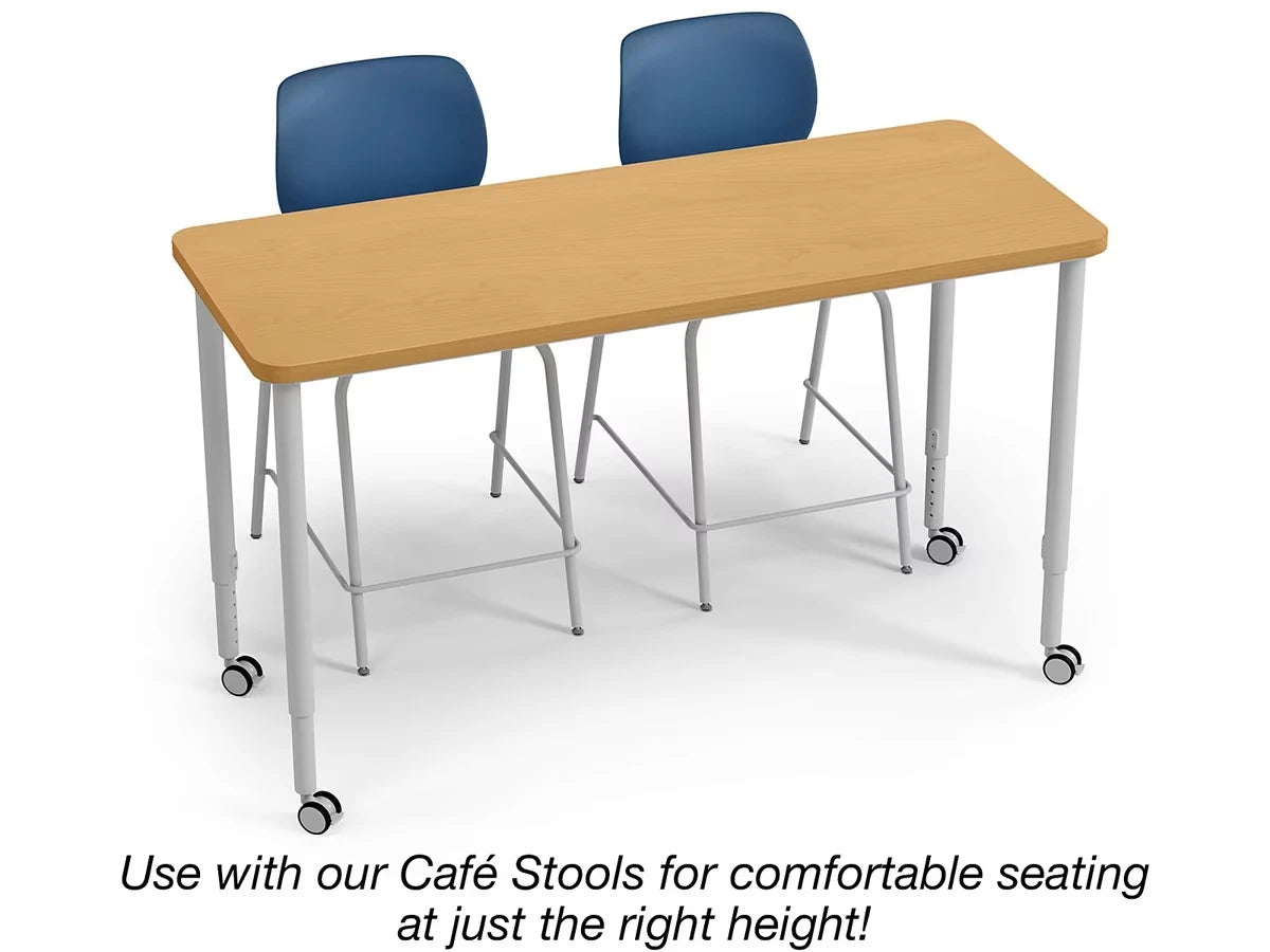 Modern Edge Mobile Standing-Height Rectangular Tables - US 8015