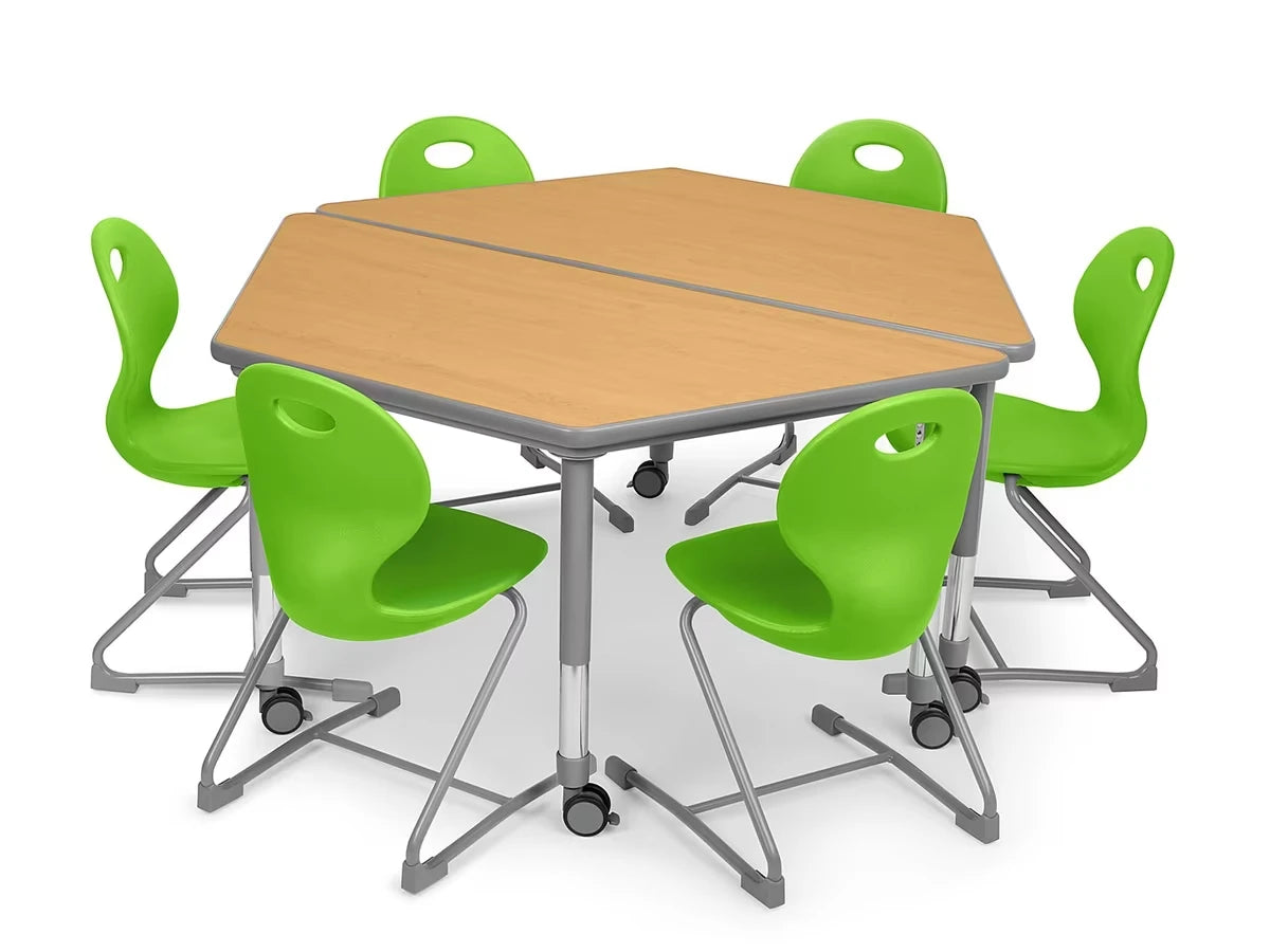 Flex-Space Ergo Chair & Trapezoid Table Zone - US 1743