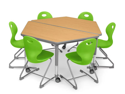 Flex-Space Ergo Chair & Trapezoid Table Zone - US 1743