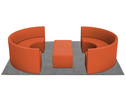 Modern Edge Curved Couch Gathering Zone - US 8201