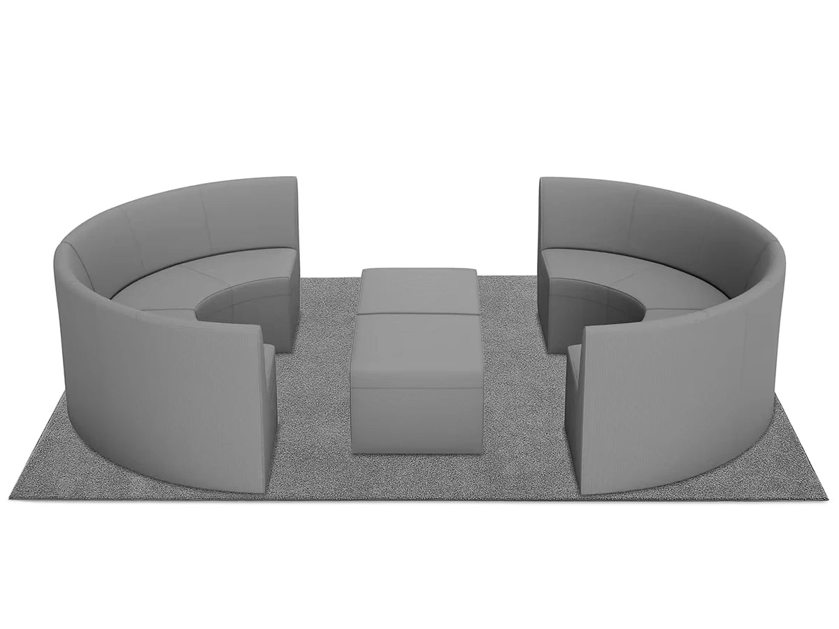 Modern Edge Curved Couch Gathering Zone - US 8201