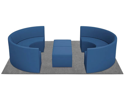 Modern Edge Curved Couch Gathering Zone - US 8201
