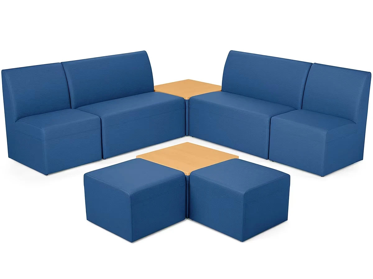 Modern Edge Couch & Powered Table Community Zone - US 4851