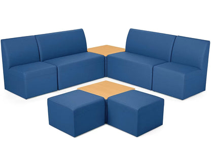 Modern Edge Couch & Powered Table Community Zone - US 4851