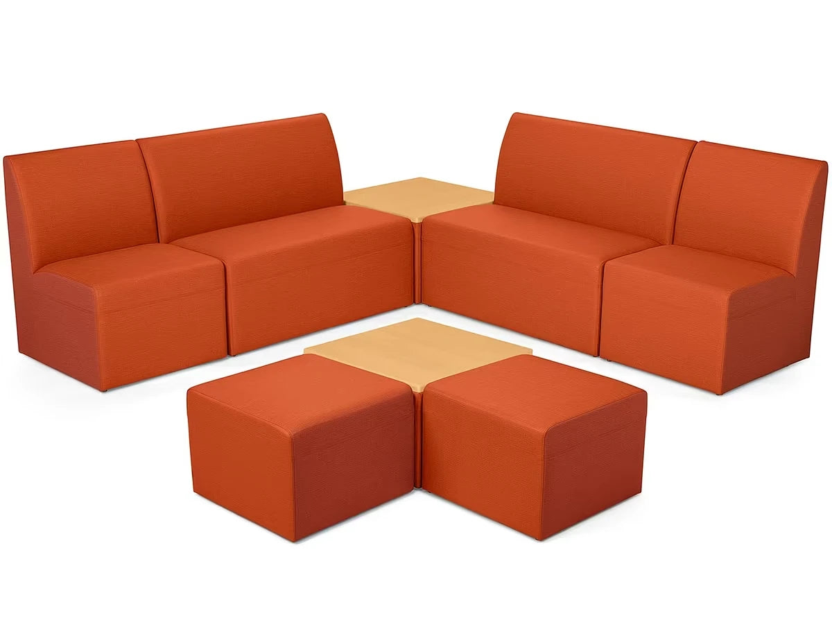 Modern Edge Couch & Powered Table Community Zone - US 4851