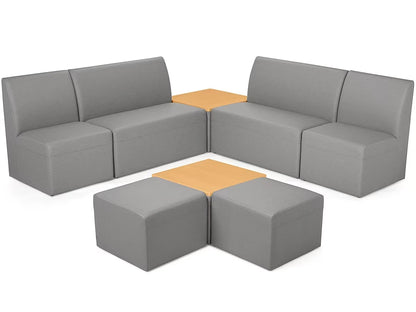 Modern Edge Couch & Powered Table Community Zone - US 4851