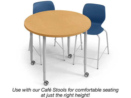 Modern Edge Mobile Standing-Height Round Tables - US 2514