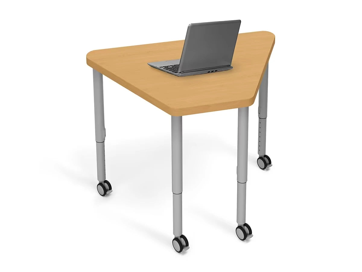 Modern Edge Mobile Trapezoid Student Desk - US 7605
