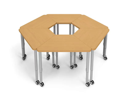 Modern Edge Mobile Trapezoid Student Desk - US 7605