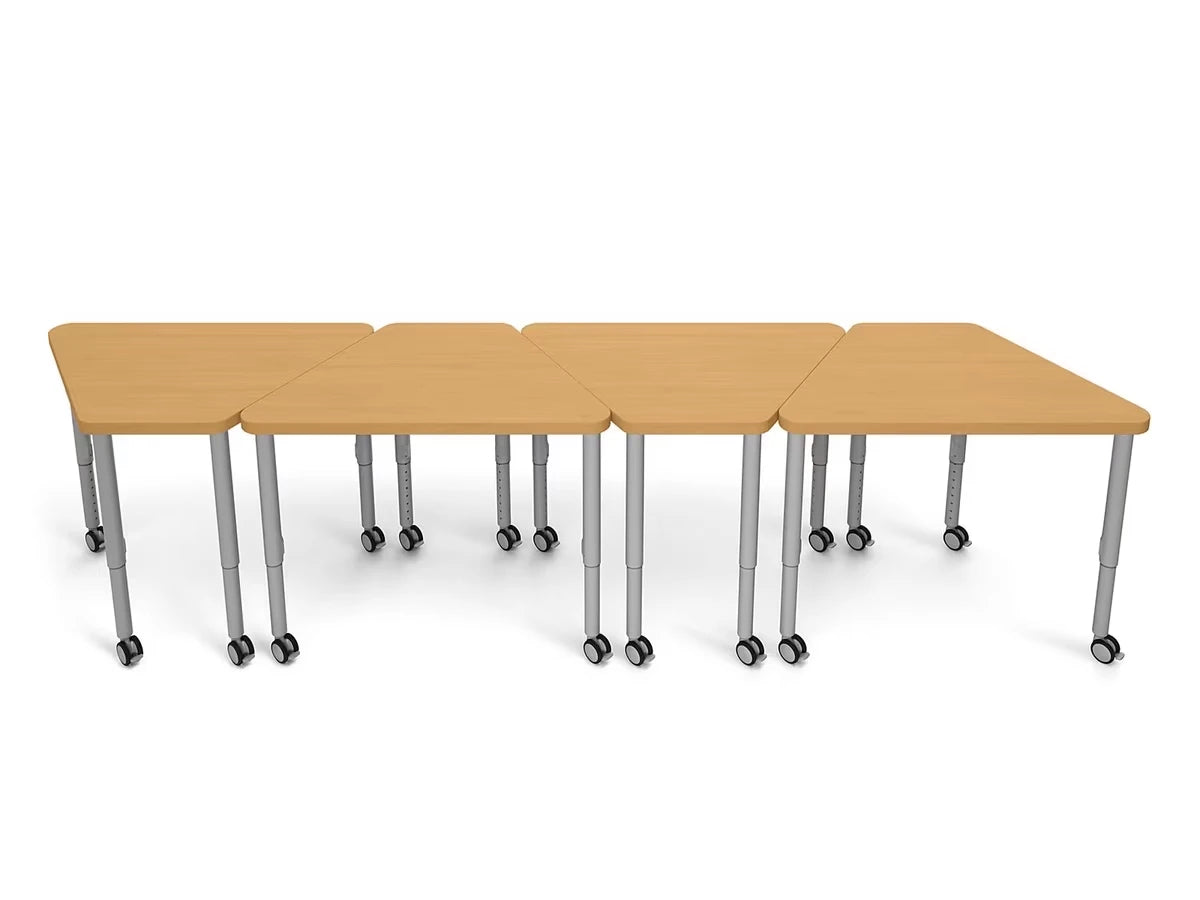 Modern Edge Mobile Trapezoid Student Desk - US 7605