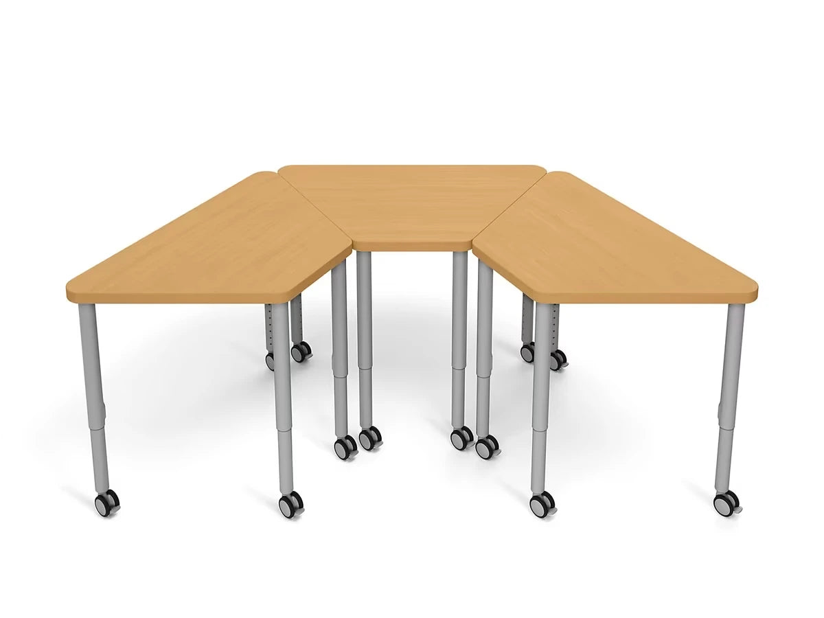 Modern Edge Mobile Trapezoid Student Desk - US 7605