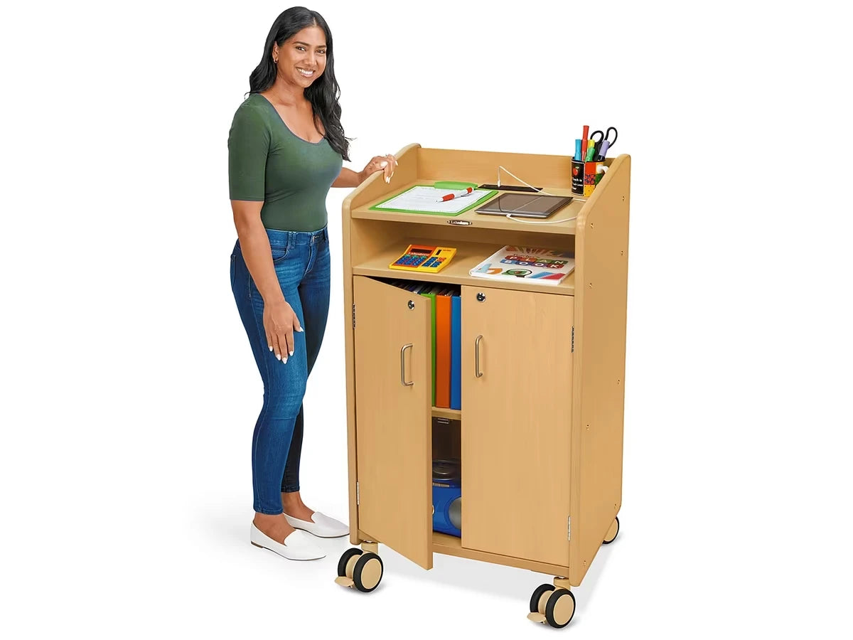 Flex-Space Jr.® Mobile Locking Teacher Station with Power - US 7595