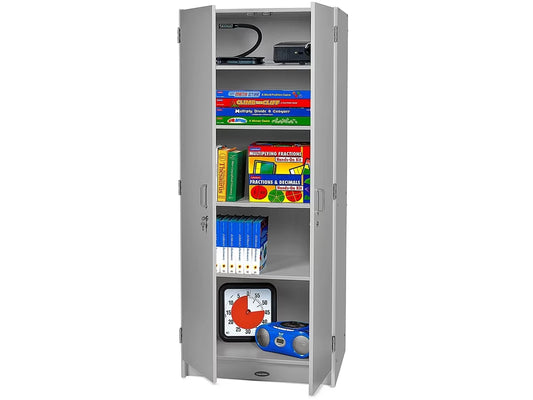 Flex-Space Locking Storage Cabinet - Gray - US 7835