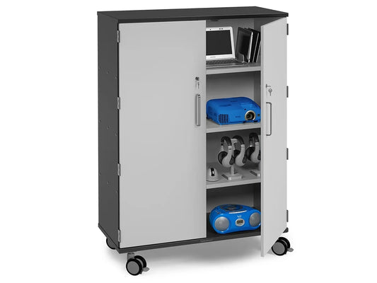 Modern Edge Mobile 4-Shelf Locking Storage Cabinet - US 2313