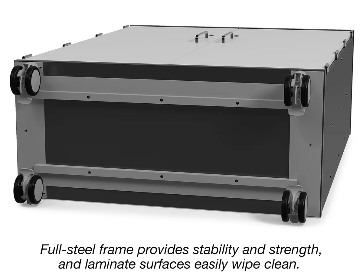 Modern Edge Mobile 4-Shelf Locking Storage Cabinet - US 2313