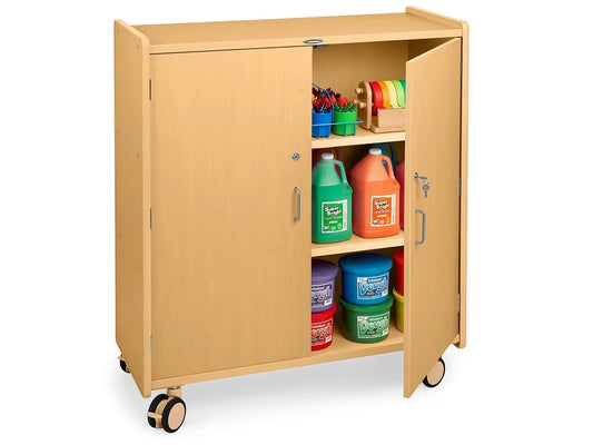 Flex-Space Jr.® Mobile 3-Shelf Locking Storage Cabinet - US 2028
