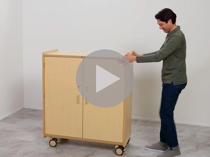 Flex-Space Jr.® Mobile 3-Shelf Locking Storage Cabinet - US 2028