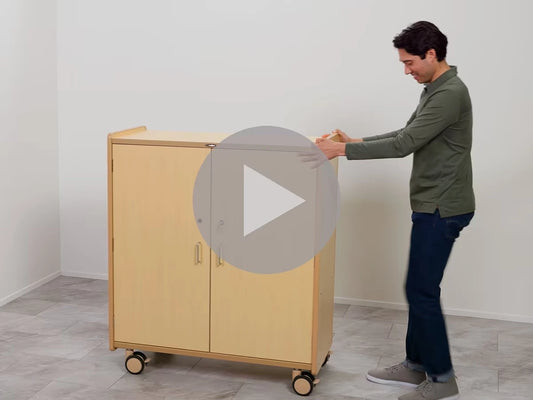 Flex-Space Jr.® Mobile 3-Shelf Locking Storage Cabinet - US 2028