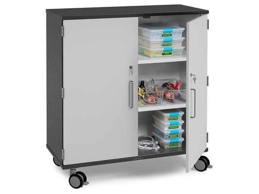 Modern Edge Mobile 3-Shelf Locking Storage Cabinet - US 2156