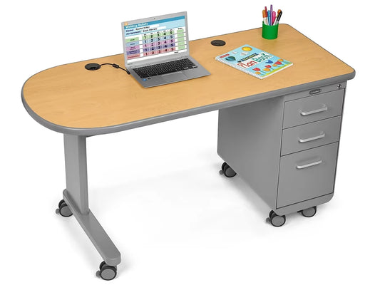 Flex-Space Mobile Teacher Desk - Maple - US 8655