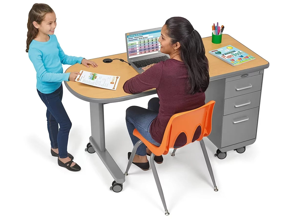 Flex-Space Mobile Teacher Desk - Maple - US 8655