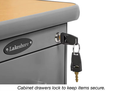 Flex-Space Mobile Teacher Desk - Maple - US 8655